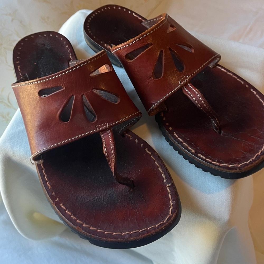 Vintage J Crew Red Sandals with Cut Outs